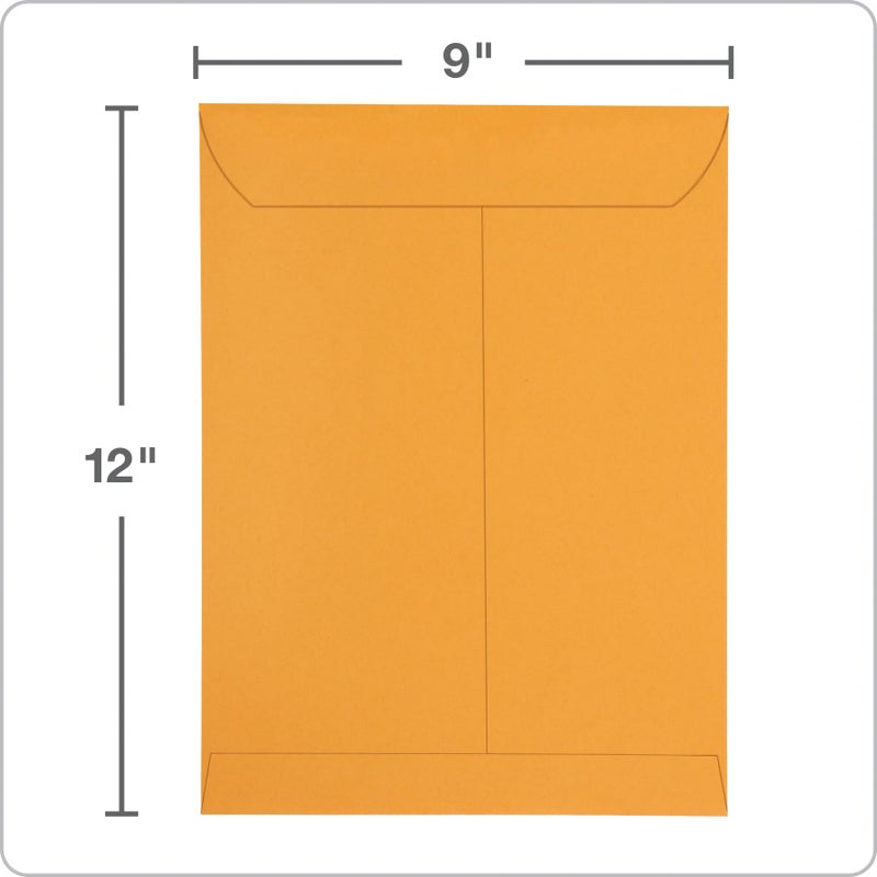 Columbian 9 x 12 Catalog Envelopes with Self Seal Closure  28 lb Brown Kraft  for Mailing Flat Letter Size Documents or Photos  100 Per Box (COLO341) - Image 3